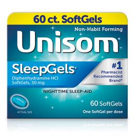 Chattem Inc. 445001950948 Unisom Sleepgels Diphenhydramine Hcl Softgel Sleeping Pills Nighttime Sleep Aid