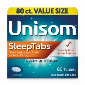 Chattem Inc. 744110335323 Unisom Sleeptabs Doxylamine Succinate Sleeping Pills Nighttime Sleep Aid 25 Mg