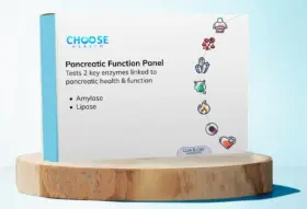 Choose Health 860009829886 Pancreatic Function Test 2-in-1 At-home Amylase Lipase Cap White