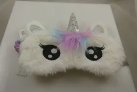 64019-3 Claires Unicorn White Beauty Eye Mask Sleep Light Out Eyes Soft