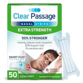 Clear Passage 017276232981 Nasal Strips Extra Strength 50 Count Works Instantly To Improve Sle