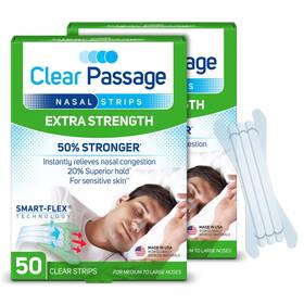 Clear Passage B08jrwkjg6 Nasal Strips Extra Strength 100ct Sleep Snoring Congestion