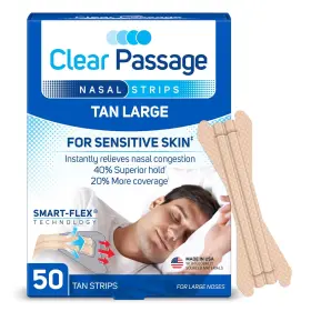 Bijia0628zhip8 Clear Passage Nasal Strips Large Tan 50 Ct Works Instantly To Improve Sleep Reduce Sno