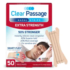 Yatao0628zhip4 Clear Passage Nasal Strips Extra Strength Tan 50 Count Works Instantly To Improve Sleep