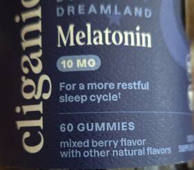 Cliganic Cl-sup-003-60 Melatonin 10mg 60 Gummies Mixed Berry Vegan Gluten-free Sleep Aid