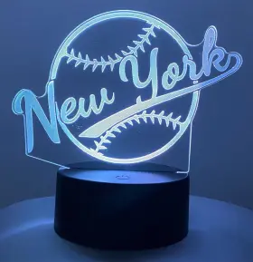 Clorurbanlive 715377270146 3d Baseball New York Night 1 Paquete Multicoloured