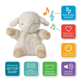 Csb-7554 Cloud B Sleep Sheep On The Go Beige Plush White Noise Machine 8 Sounds Timer
