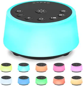 Color Noise 445057496452 Sound Machines With 10 Colors Night Light 25 Soothing Sounds