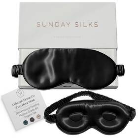 Colorado Home Co 000850018453 Sundaysilks Silk Sleep Mask For Lash Extensions Blackout Travel