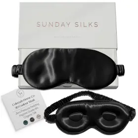 Colorado Home Co 000850018453 Sundaysilks Silk Sleep Mask For Lash Extensions Blackout Travel