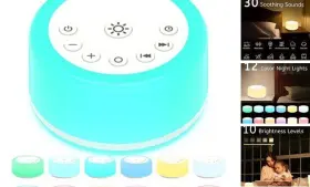 Cwn-r2 Colournoise Sound Machine White Noise 12 Colors Night Lights R-white