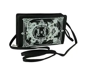 89675ub Comeco Inc. Elegant Literary Novelty Clutch Purse Collection Book Of Spells - Black