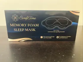 Comfitime Home & Travel 761062271998 Memory Foam Sleep Mask With Bag - 100% Blackout Eye For Sleeping