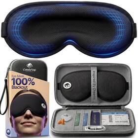 Comfynap 061013445801 Eye Mask For Sleep With Ultimate Travel Case Ear Plugs - Deepspace Blackout