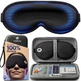 Comfynap 061013445801 Eye Mask For Sleep With Ultimate Travel Case Ear Plugs - Deepspace Blackout
