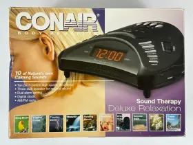 Conair 074108147981 Body Benefits Sound Therapy Deluxe Relaxation Alarm Clock Radio Nob