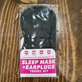 Convenience Kits International Ltd. 079718001005 Sleep Mask And Earplugs Travel Kit Black One Size Unisex Gift