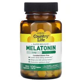 Country Life 015794016915 Melatonin 1 Mg 120 Tablets Gluten-free Exp 11/26