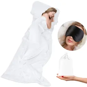 Sd001 Cozysilk 100% Mulberry Silk Sleeping Bag Liner - 19 Momme Single Size Sleep Sack