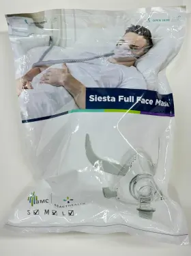 Cpap 948538360712 New Siesta Full Face Cpap/bipap Mask With Headgear All Size Kit
