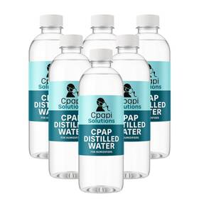 Cpapi Solutions 199284452121 Distilled Water Cpap 6-pack Travel Bottles 20 Oz Steam Pu