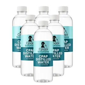 Cpapi Solutions 199284452121 Distilled Water Cpap 6-pack Travel Bottles 20 Oz Steam Pu