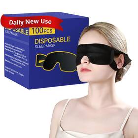 Crouvm 768486395583 Pack Of 100 Disposable Sleep Eye Mask For Men Women Blindfold Mas