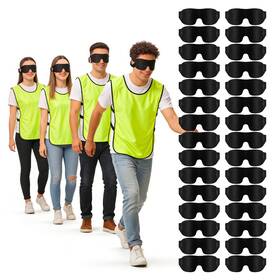 Crouvm Us-yz-30-n 30 Pack Party Game Blindfolds 1 Count Of Bronze Black