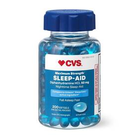 Cvs 050428165478 Max Strength Nighttime Sleep Aid 50mg Diphenhydramine 200 Soft Gels - Exp. 2028