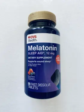 Cvs 050428426692 Health Melatonin Sleep Aid 12 Mg 90 Fast Dissolve Tablets Berry Exp 5/25