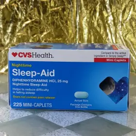 Cvs 050428487433 Sleep Aid Nighttime 25 Mg 225 Mini Caplets Exp 07/25
