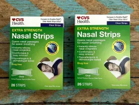 134154 Cvs 2 Health Extra Strength Nasal Strips 26ct Clear Relieves Congestion/snoring