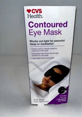 387395 Cvs #387395 Health New Contoured Eye Mask With One Pair Of Reusable Ear Plugs