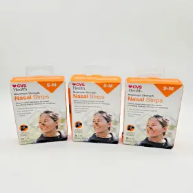 727467 Cvs Nasal Strips 24 Ct Box Small-medium Lot Of 3 Boxes Snoring Relief