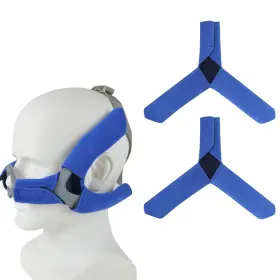 Zr2yzdus Cxwzru 2 Pack Cpap Strap Covers Headgear Pads Compatible With 12.2 7.5cm Blue