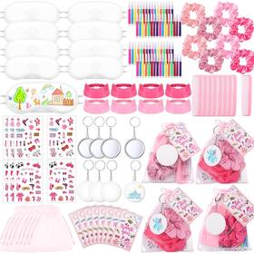 Daifunli Hue1504 192 Pcs Sleepover Party Supplies For Women Include White Eye Mask Graffiti Mi