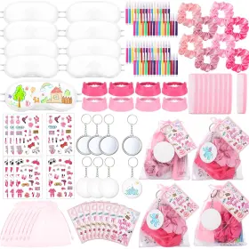 Hue1504 Daifunli 192 Pcs Sleepover Party Supplies For Women Include White Eye Mask Graffiti Mi