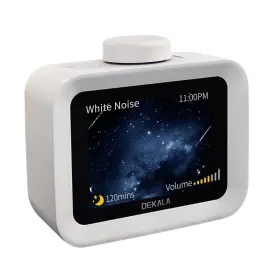 Sr03 Dekala Auradot 7-day Programmable 4 Alarm Clock With Temperature Humidity Monitor Whit