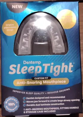 345.006 Dentemp Sleeptight Custom Fit Anti-snoring Mouthguard Bpa-free Latex-free Clear