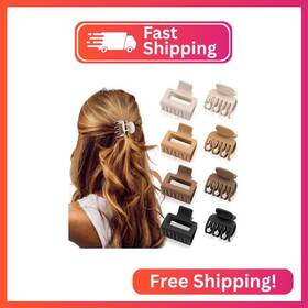 Depoka Sb-122 Matte Hair Clips For Women And Girls - Rectangle Double Row Small Cla