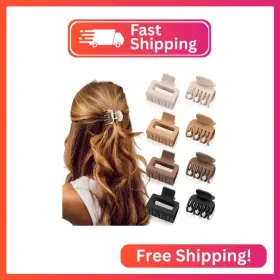 Sb-122 Depoka Matte Hair Clips For Women And Girls - Rectangle Double Row Small Cla