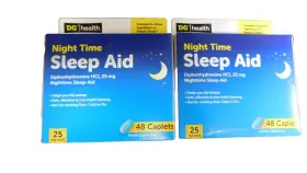 Dg Health 350844664228 Nighttime Sleep Aid Diphenhydramine Hcl 25 Mg Pack Of 2 Exp 01/27