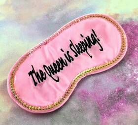 Diabolical 060753021092 The Queen Is Sleeping Mask - Funny Female Sleep Eye Blindfold Soft Eyemask Gift