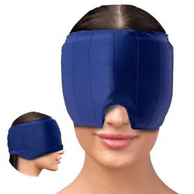 Dc-00134-nvy Doctors Choice Doctor S Migraine And Headache Relief Hat - Hot Cold Therapy For Mi