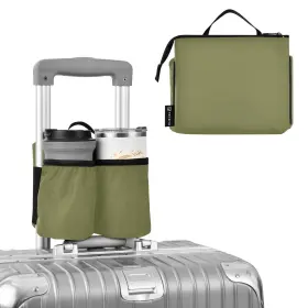 G356894916p1005c1070s2441 Domiking Olive Green Travel Luggage Cup Holder For Suitcase Free Hands