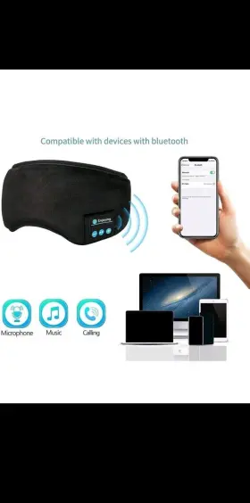 Fm9011287bk Donwell 3d Wireless Music Sleeping Eye Mask Sleep Headphones Bluetooth - New