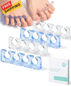 Dr Jk 810184430131 Dr. Jk- Gel Toe Separators For Pedicure 2 Pairs Blue And & Clear