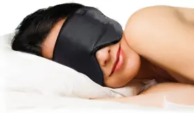 4332437304 Dream Essentials Ultra Silk 360 Sleep Mask Mulberry Blindfold Eye Black
