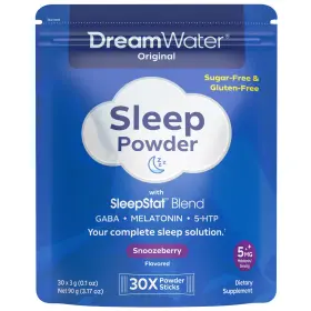 20230.36.1.1 Dream Water Sleep Powder - Sugar-free Gaba Melatonin 5-htp Snoozeberry 30-count