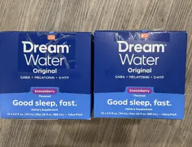 B0506y8325 Dream Water 2 Pk Original Snoozeberry Sleep Aid 12 X 2.5 Fl Oz Pack For Bedtime